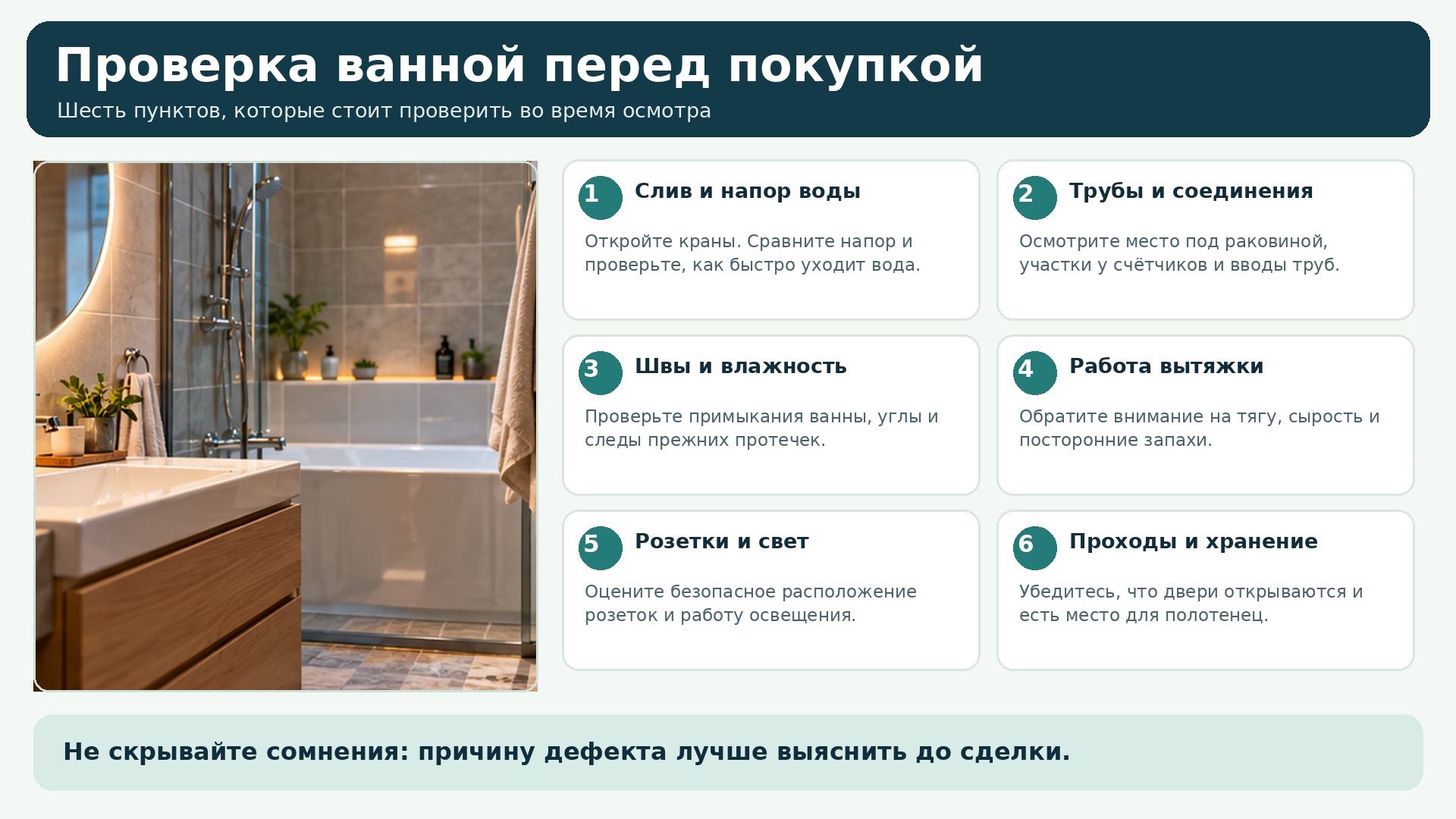 Ванная показывает больше, чем состояние плитки